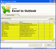 Import Excel Spreadsheet to Outlook screenshot